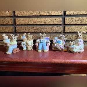 Mervyns Happy Easter Bunnies 1991 and 1992 Lot Of Five